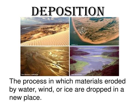 Deposition science is a field of study that focuses on the process of transferring matter from one form to another. . Deposition definition environmental science